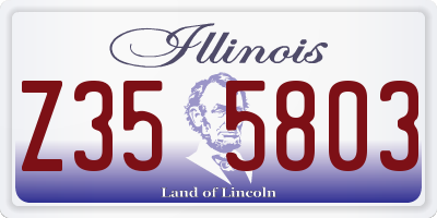IL license plate Z355803