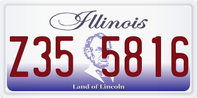 IL license plate Z355816