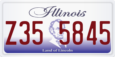 IL license plate Z355845