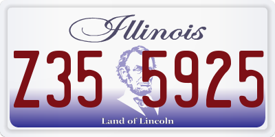 IL license plate Z355925