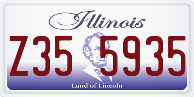 IL license plate Z355935