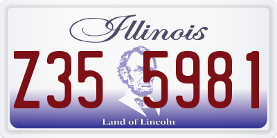IL license plate Z355981