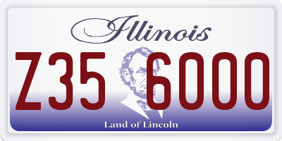 IL license plate Z356000