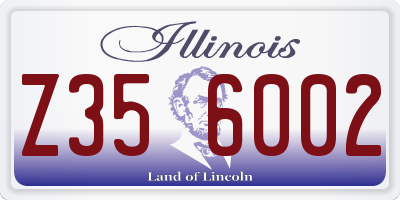 IL license plate Z356002