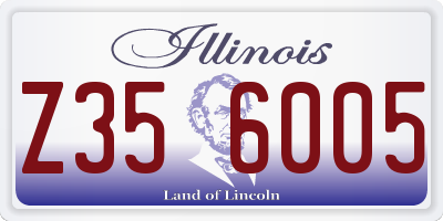 IL license plate Z356005