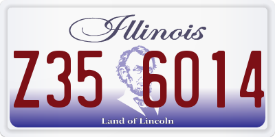 IL license plate Z356014