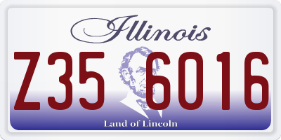 IL license plate Z356016