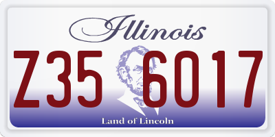 IL license plate Z356017