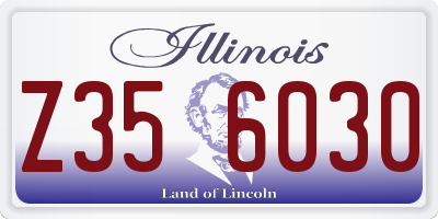 IL license plate Z356030