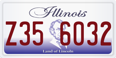 IL license plate Z356032