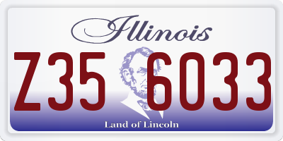 IL license plate Z356033