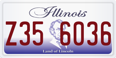 IL license plate Z356036