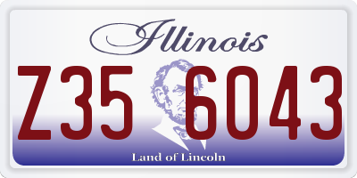 IL license plate Z356043