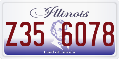 IL license plate Z356078