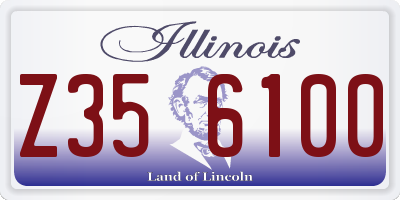 IL license plate Z356100
