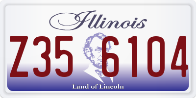 IL license plate Z356104