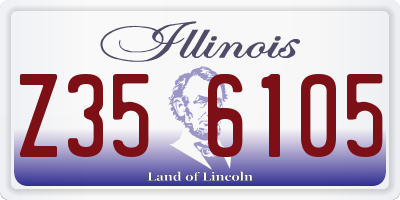 IL license plate Z356105