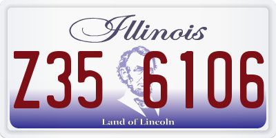 IL license plate Z356106