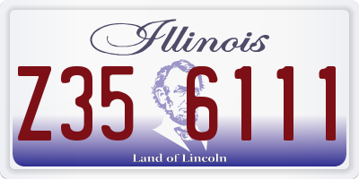 IL license plate Z356111