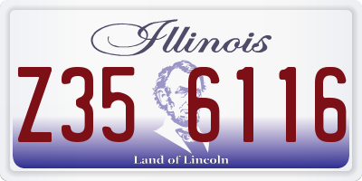 IL license plate Z356116