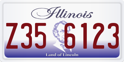 IL license plate Z356123