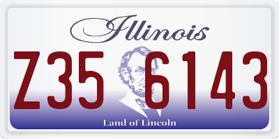 IL license plate Z356143