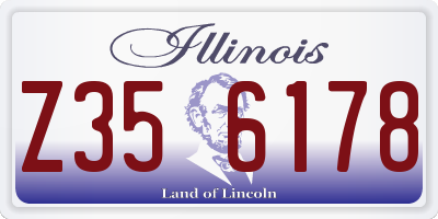 IL license plate Z356178