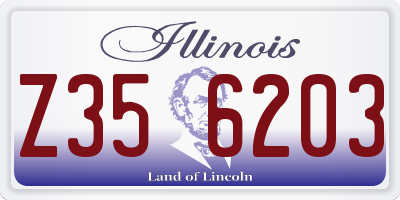 IL license plate Z356203