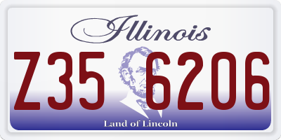 IL license plate Z356206