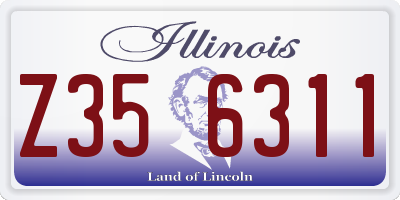 IL license plate Z356311