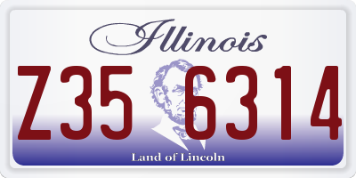IL license plate Z356314