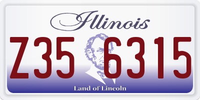 IL license plate Z356315