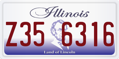 IL license plate Z356316