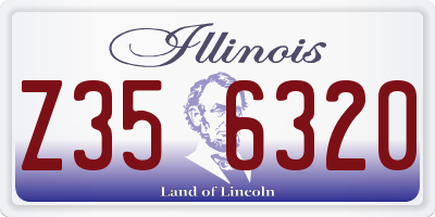 IL license plate Z356320