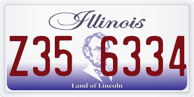 IL license plate Z356334