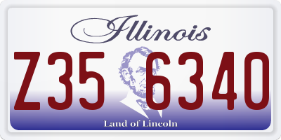 IL license plate Z356340