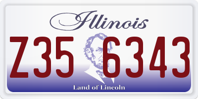 IL license plate Z356343