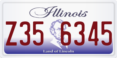IL license plate Z356345