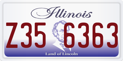 IL license plate Z356363