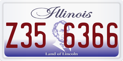 IL license plate Z356366