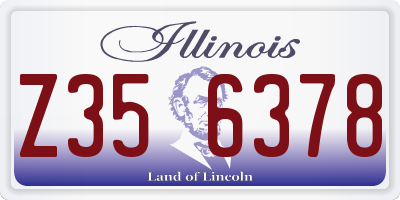 IL license plate Z356378