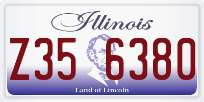 IL license plate Z356380