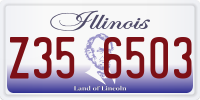IL license plate Z356503