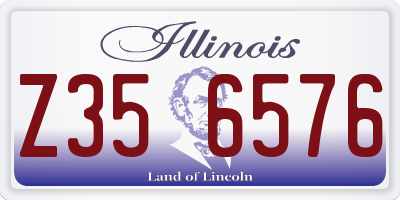 IL license plate Z356576