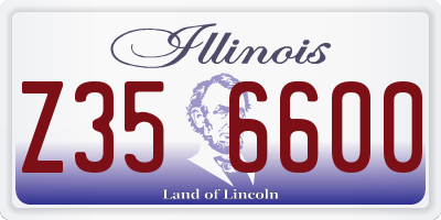 IL license plate Z356600