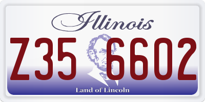 IL license plate Z356602