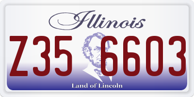 IL license plate Z356603