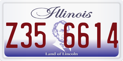 IL license plate Z356614