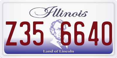 IL license plate Z356640