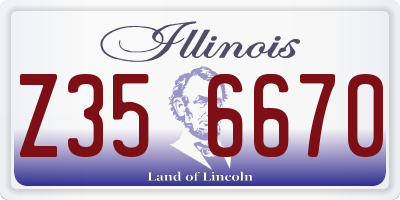 IL license plate Z356670